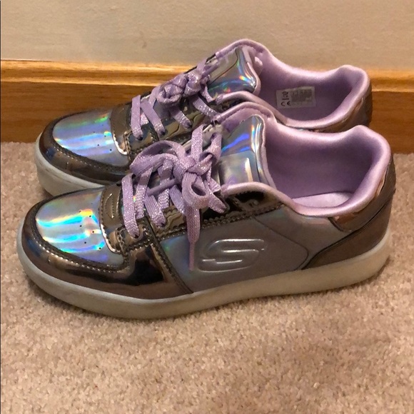 👟Girls Metallic Skechers Size 4 - Picture 4 of 6